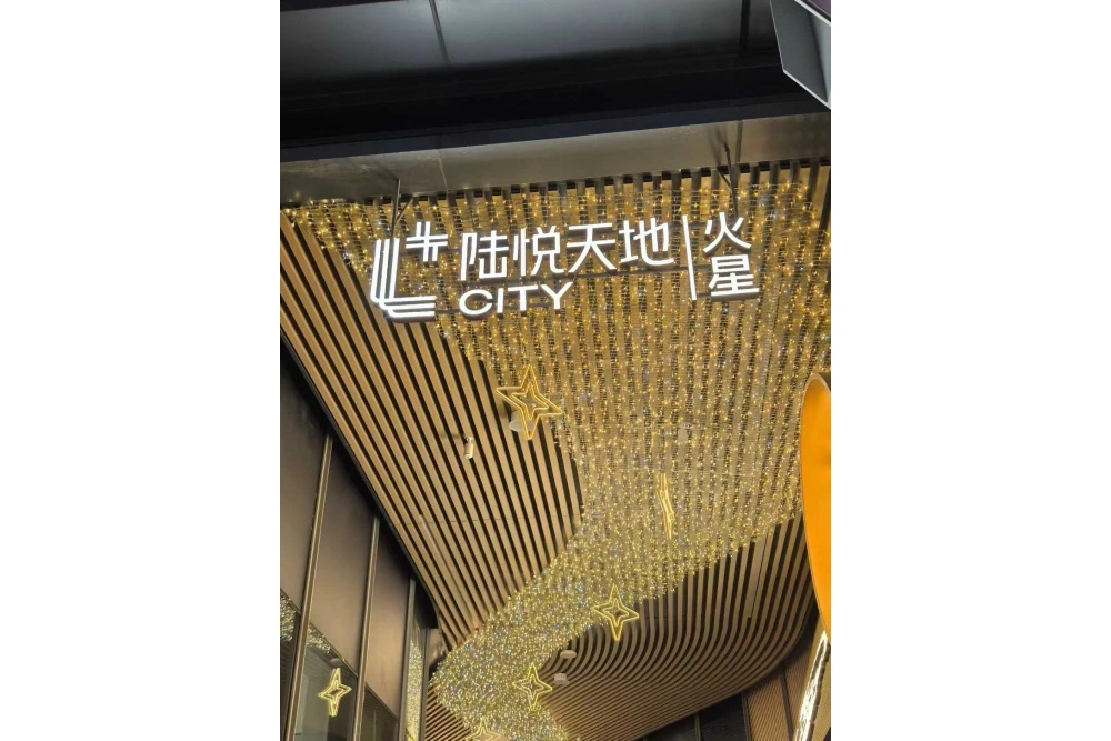 陆悦天地发光字