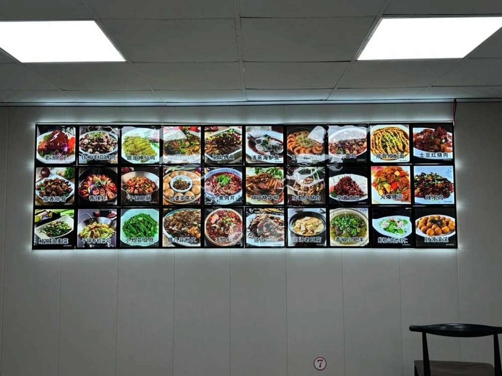 水晶吸盘点餐灯箱